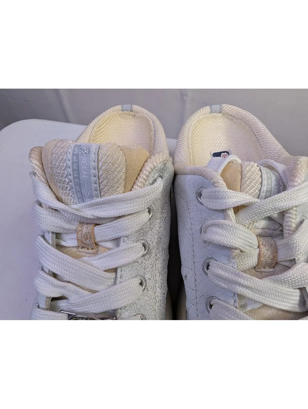 Vintage Skechers White Slip-On Platform Sneakers Size 8